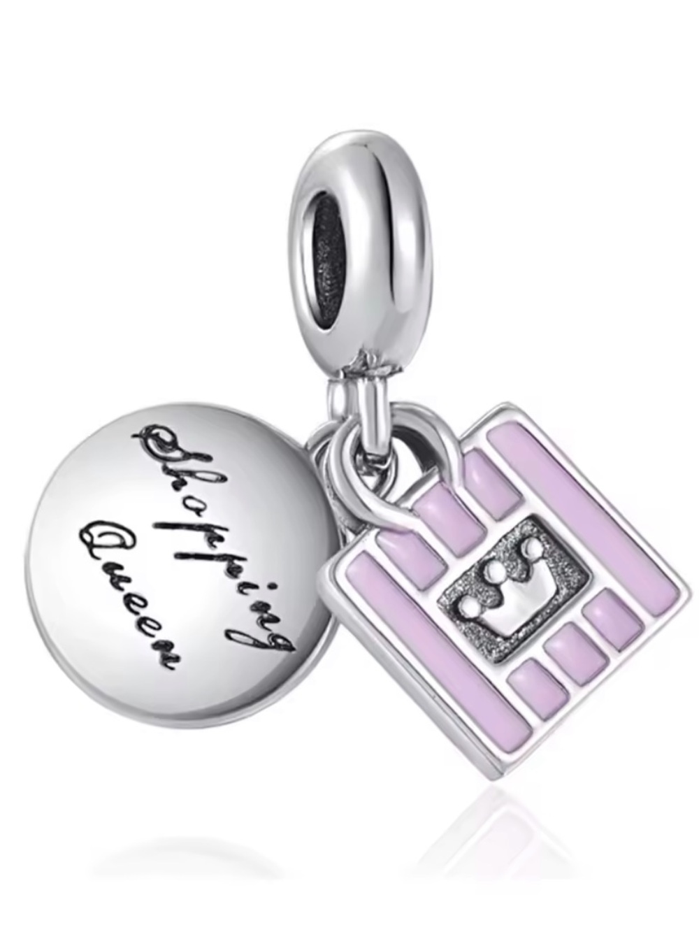 NWOT Shopping Queen Dangle Charm Sterling Silver 925